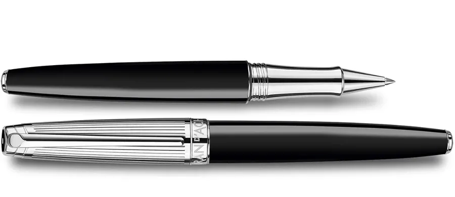 picture 1 Léman Roller Pen - Bicolor Black silver plated/rhodium coated