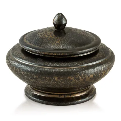 Picture Oxidized brown ceramic box - Ahura