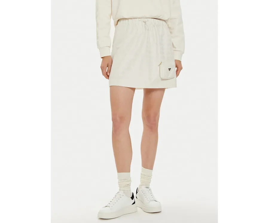 obrazek 1 Guess Spódnica mini V4BD00 WGLW2 Écru Regular Fit