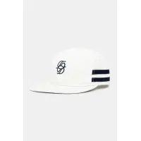 Zdjęcie Drôle de Monsieur czapka z daszkiem bawełniana La Casquette D Miroir kolor biały z aplikacją G-CP169-CO138-WT