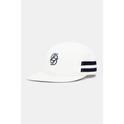 Zdjęcie Drôle de Monsieur czapka z daszkiem bawełniana La Casquette D Miroir kolor biały z aplikacją G-CP169-CO138-WT