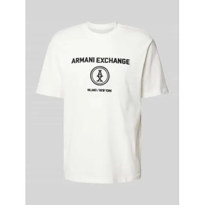 Zdjęcie T-shirt z prążkowanym okrągłym dekoltem