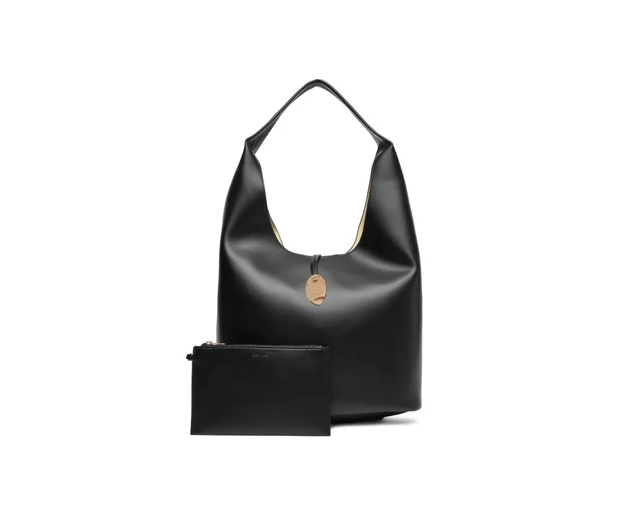 obrazek 1 Calvin Klein Jeans Torebka Stone Lock Slouchy Large Shoulde LV04K3149G Czarny