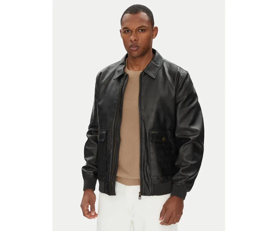 obrazek 1 Guess Kurtka z imitacji skóry M5YL01 WGUC0 Czarny Regular Fit