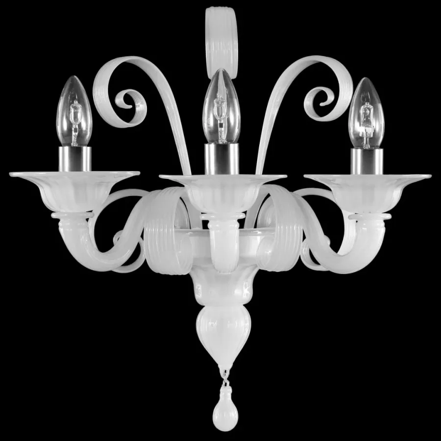 obrazek 1 Luksusowa włoska szklana lampa ścienna - szkło murano