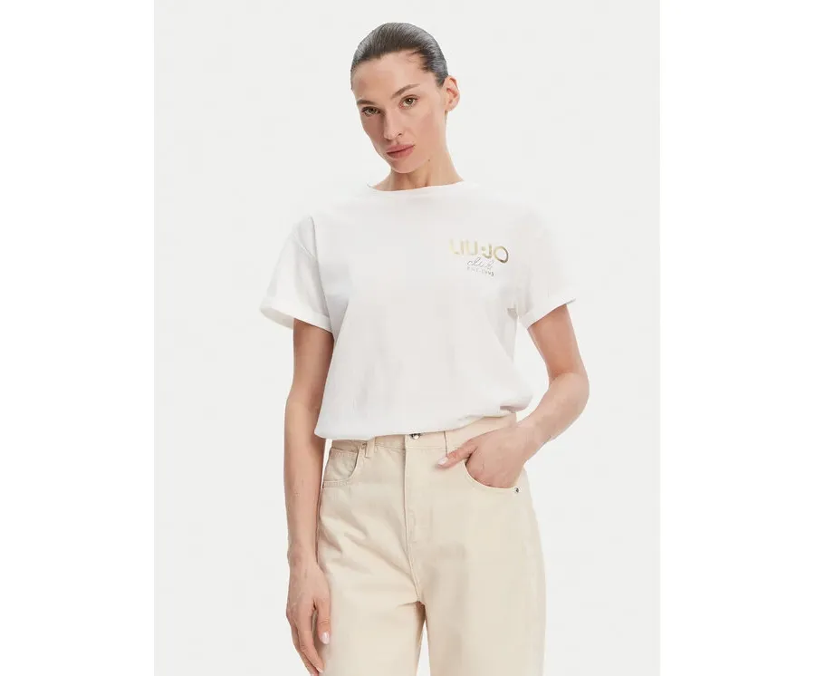 obrazek 1 Liu Jo T-Shirt WA5007 JS923 Biały Relaxed Fit