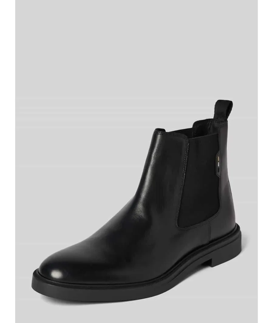 obrazek 1 Buty z mieszanki skóry i tkaniny z elastycznymi wstawkami