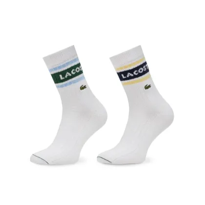 Zdjęcie Lacoste Zestaw 2 par wysokich skarpet unisex RA9304 Biały