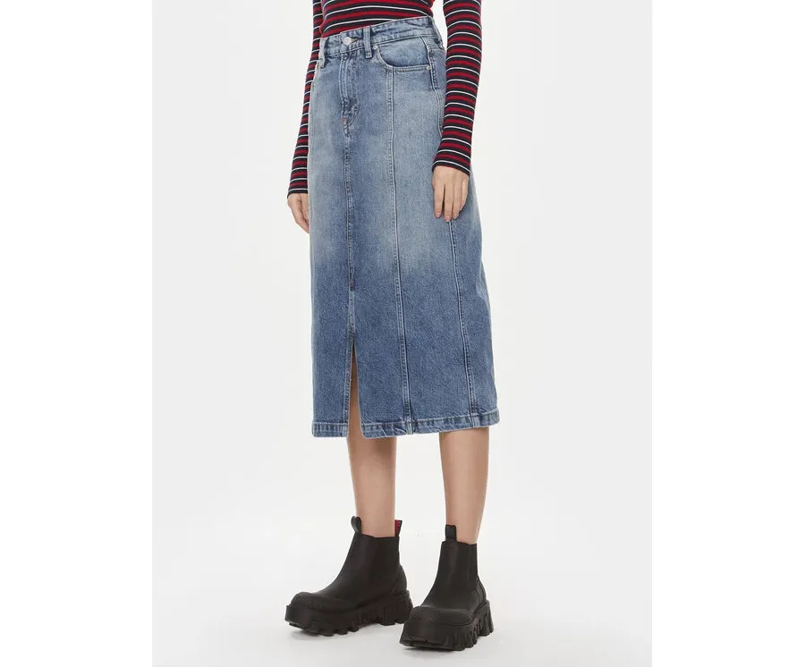 obrazek 1 Tommy Jeans Spódnica jeansowa Claire DW0DW17218 Niebieski Regular Fit