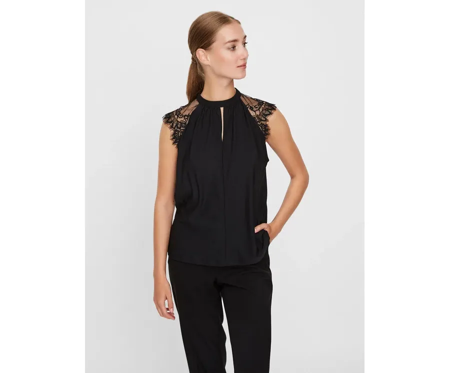 obrazek 1 Vero Moda Bluzka Milla 10226072 Czarny Regular Fit