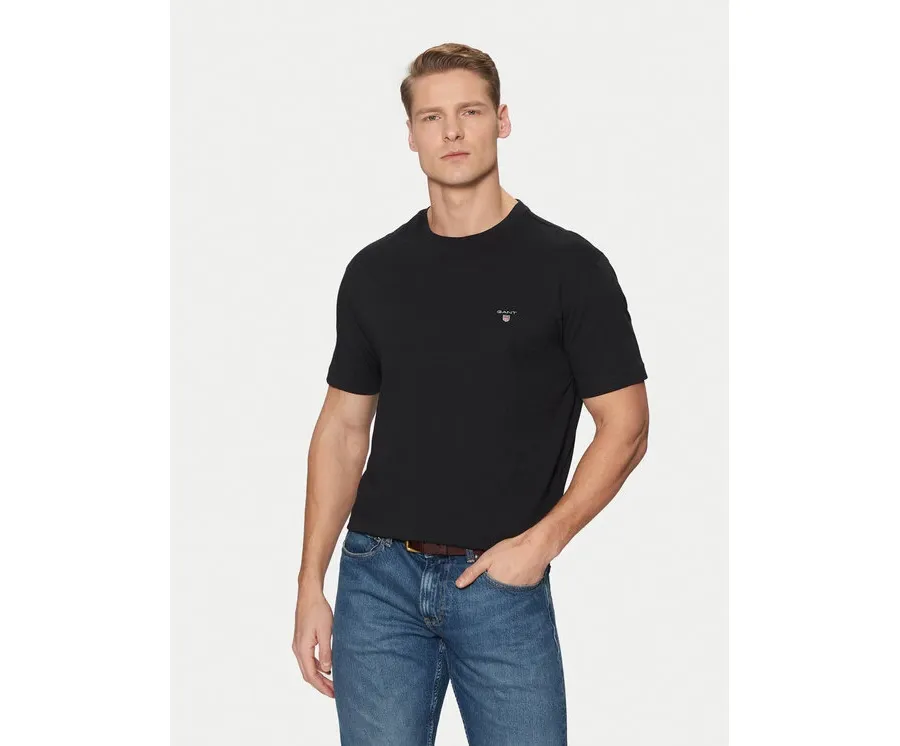obrazek 1 Gant T-Shirt Original Shield 2003295 Czarny Regular Fit