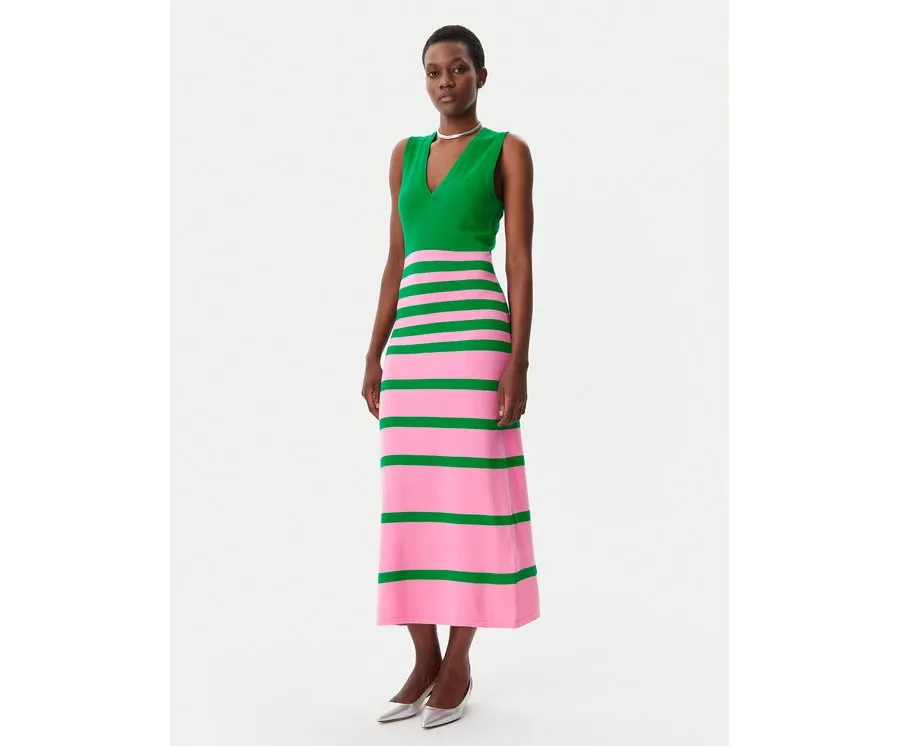 obrazek 1 LOLA CASADEMUNT Sukienka dzianinowa LS2516005 Zielony Slim Fit