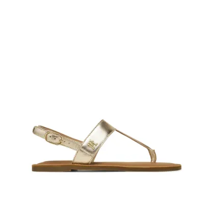 Zdjęcie Tommy Hilfiger Sandały Metallic Leather Thong Sandal FW0FW08798 Złoty