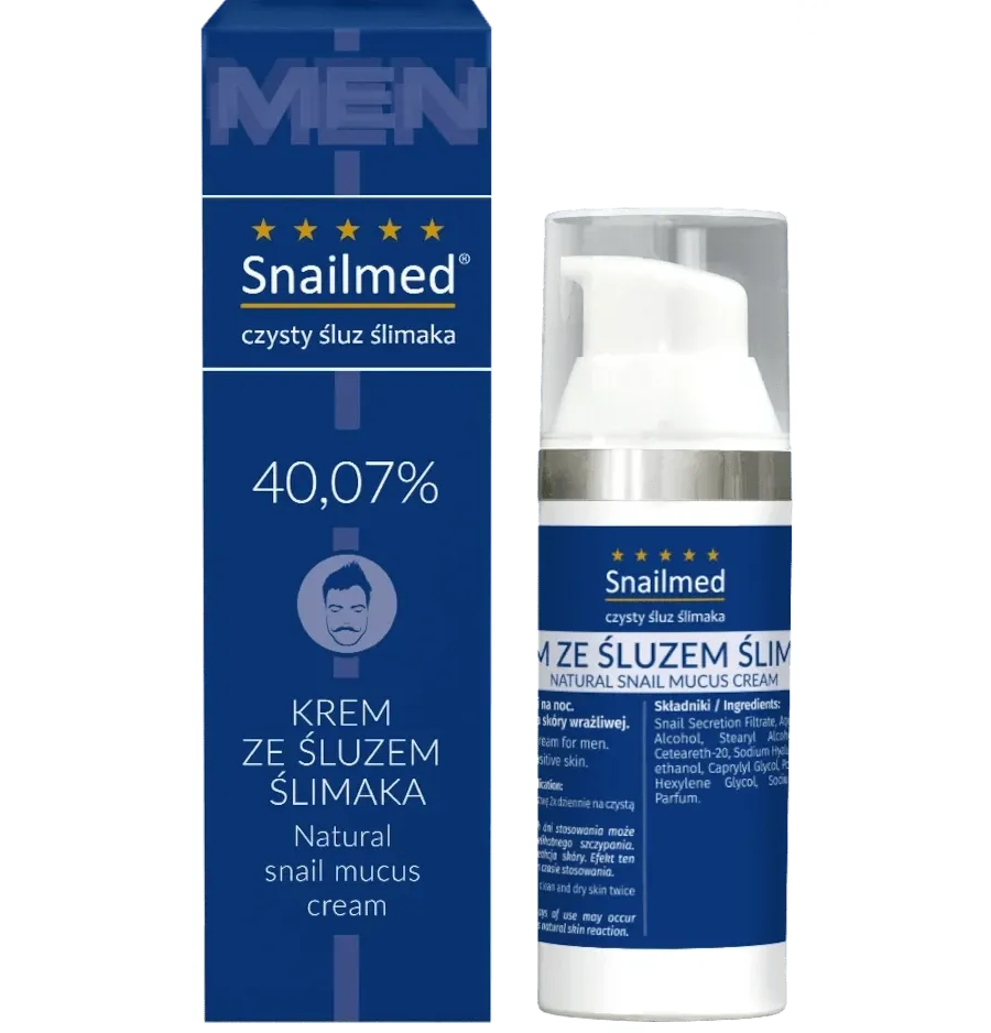 obrazek 1 Snailmed Wielofunkcyjny krem dla mężczyzn ze śluzem ślimaka 30 ml