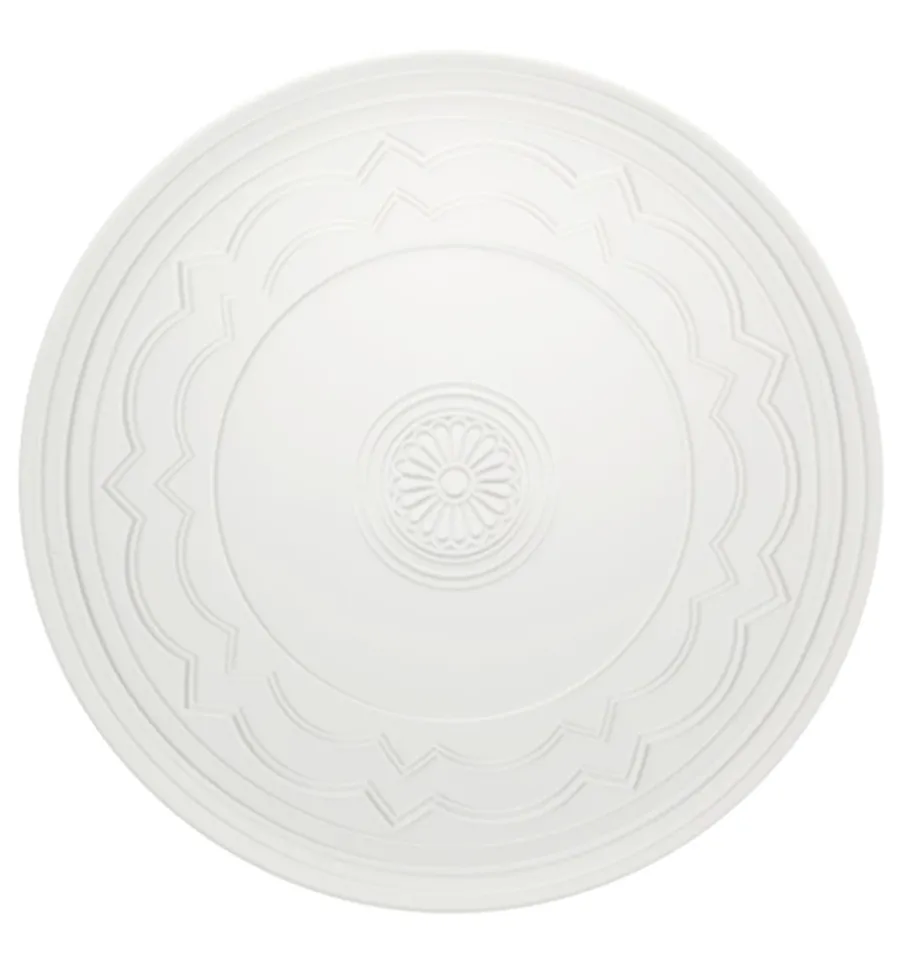 obrazek 1 Biały porcelanowy talerz-półmisek Ornament z rzeźbiarskim dekoracyjnym ornamentem - Vista Alegre