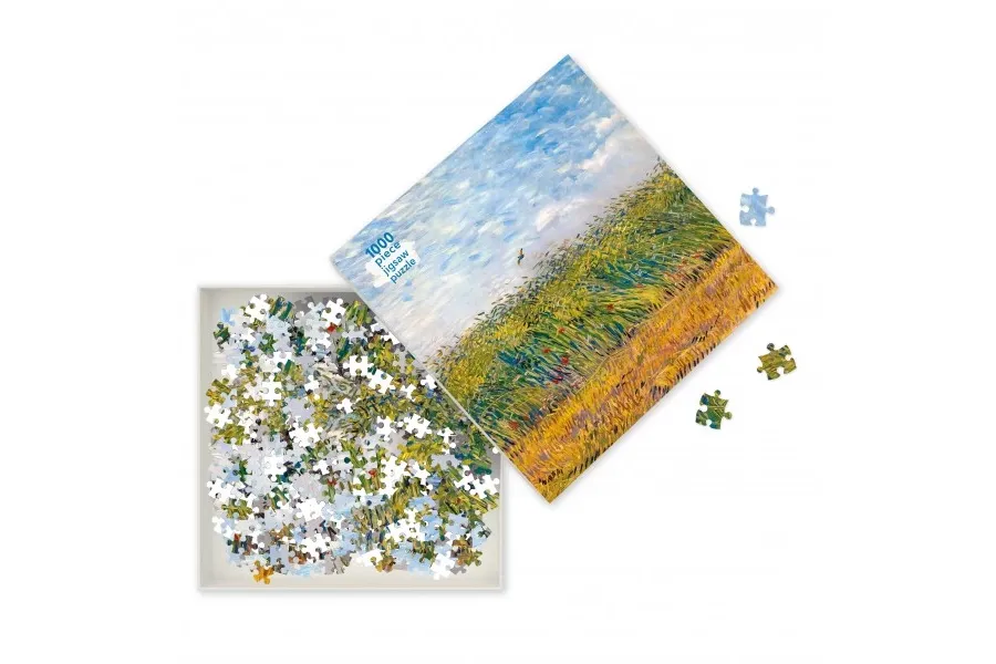 obrazek 2 Puzzle dla dorosłych Vincent Van Gogh: Pole pszenicy ze skowronkiem - Flame Tree Publishing
