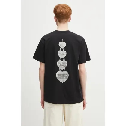 Zdjęcie Carhartt WIP t-shirt bawełniany S/S Hartt Chain T-Shirt męski kolor czarny z nadrukiem I034663.89XX