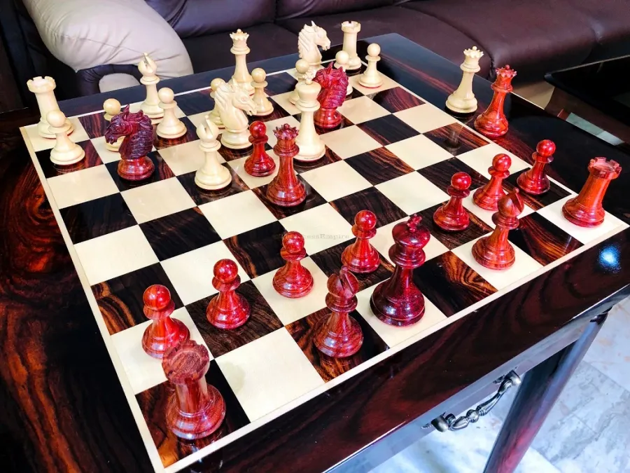 obrazek 3 Oryginalny stół szachowy z serii Victoria i figury do gry królewskiej - The Chess Empire