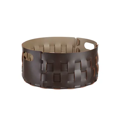 Zdjęcie Okrągły kosz Bottega Ø40xH20 cm w kolorze czekoladowym