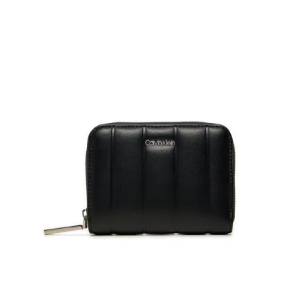 Zdjęcie Calvin Klein Mały Portfel Damski Line Quilt Medium Zip Around K60K613066 Czarny