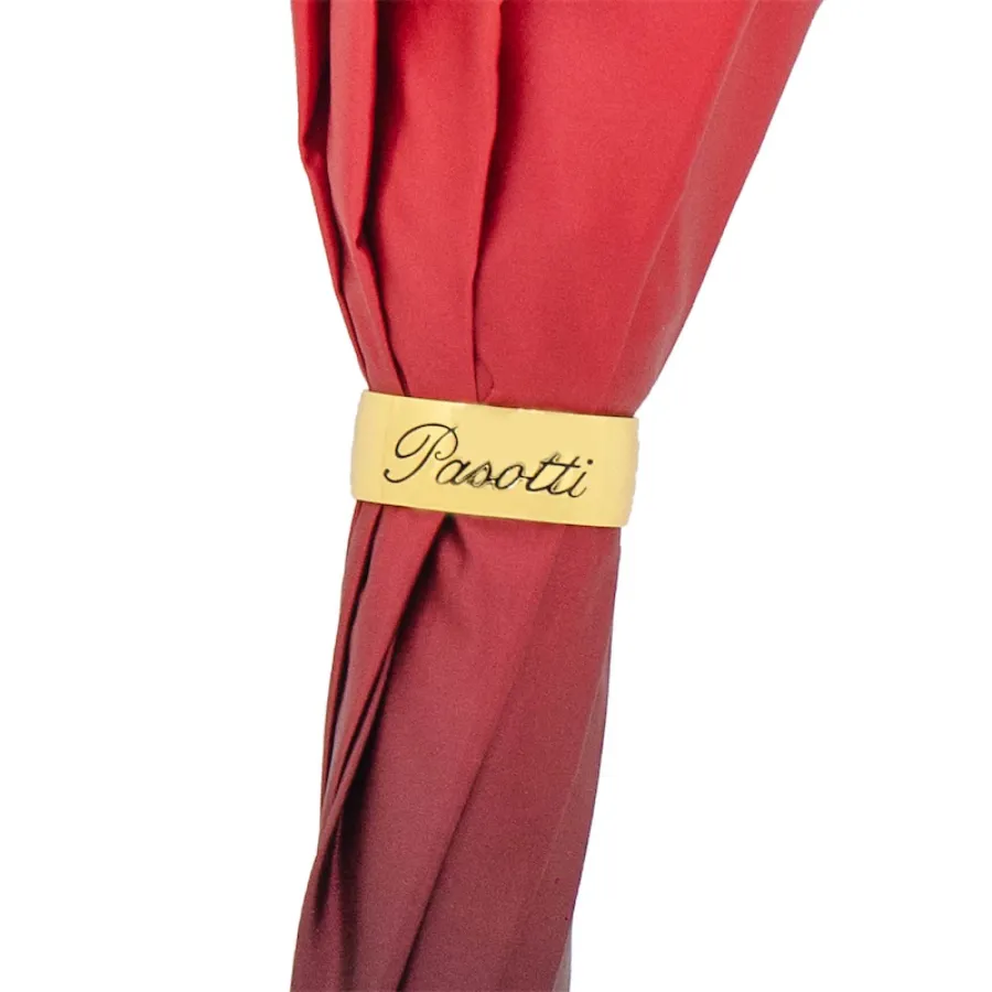 obrazek 8 Stylowy czerwony parasol damski zdobiony motywem skóry węża - Pasotti