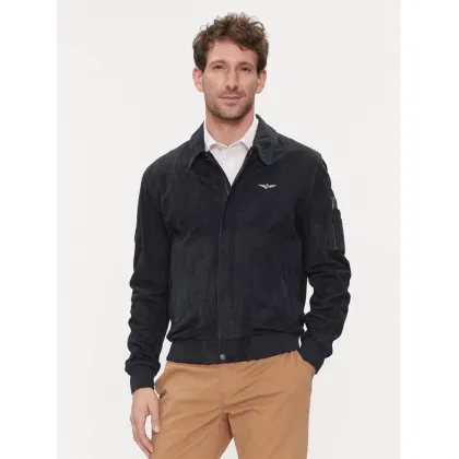 Zdjęcie Aeronautica Militare Kurtka skórzana 241PN5033PL216 Niebieski Regular Fit