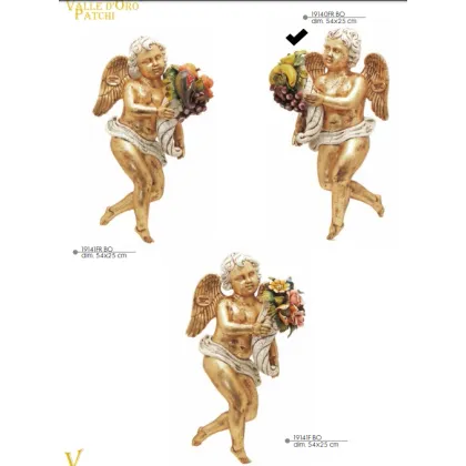Picture An angel holding a horn with fruit in his right hand - Valle d'oro Patchi