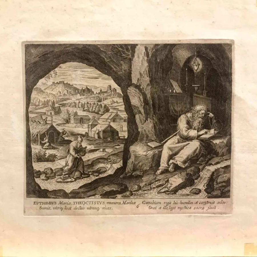 obrazek 1 San Teoctisto Igumeno Grawerunek Sadelera w Wenecji 1598r.