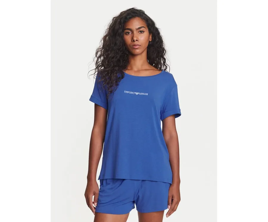 obrazek 1 Emporio Armani T-Shirt EW000780 AF12192 UA012 Niebieski Regular Fit