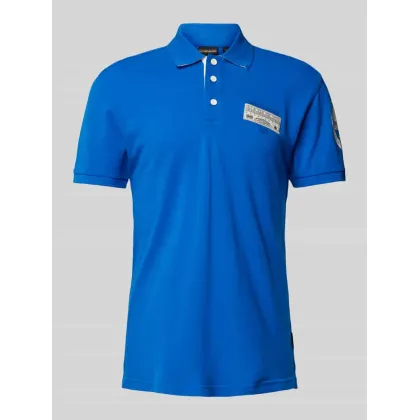 Zdjęcie Koszulka polo o kroju slim fit z naszywką z logo model ‘E-AMUNDSEN’