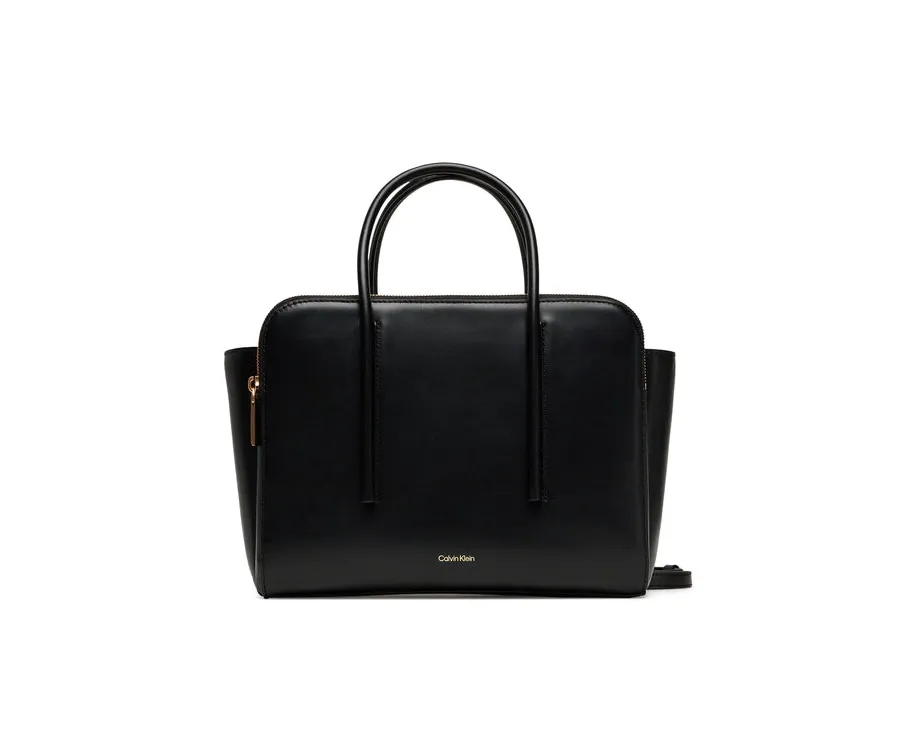 obrazek 1 Calvin Klein Torebka Carryall Mini Leather Tote Bag LV04F3034G Czarny