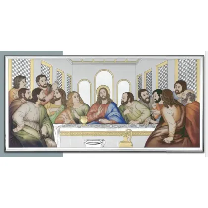 Picture A unique painting on the Last Supper board, measuring 36x18 cm