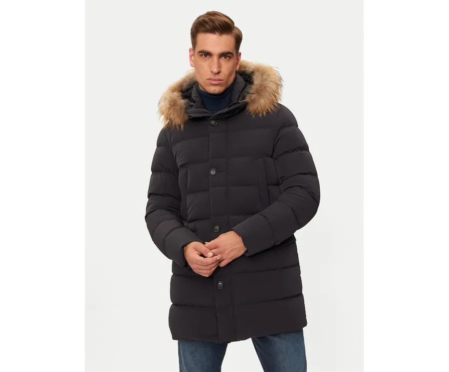 obrazek 1 Hetregó Kurtka puchowa Parker 8N436M Czarny Regular Fit