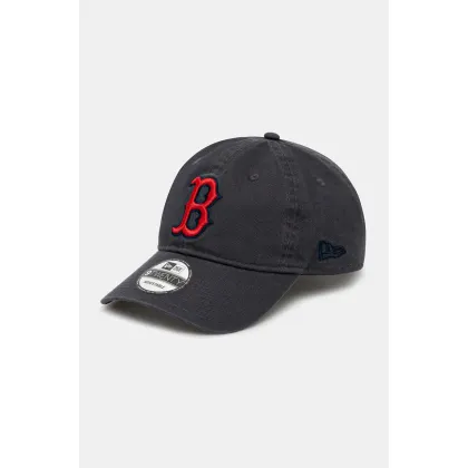 Zdjęcie New Era czapka z daszkiem bawełniana CC 920 Red Sox kolor szary z aplikacją 60235302