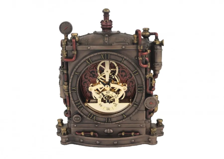 obrazek 1 Ekskluzywny zegar w stylu steampunk na biurko