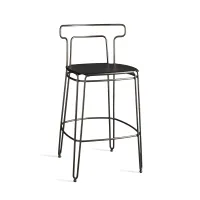 Picture Designer steel bar stool with leather - Jackie - Colico