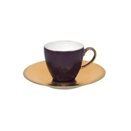 Zdjęcie Niezwykła porcelanowa filiżanka ze spodkiem do kawy Golden Velvet