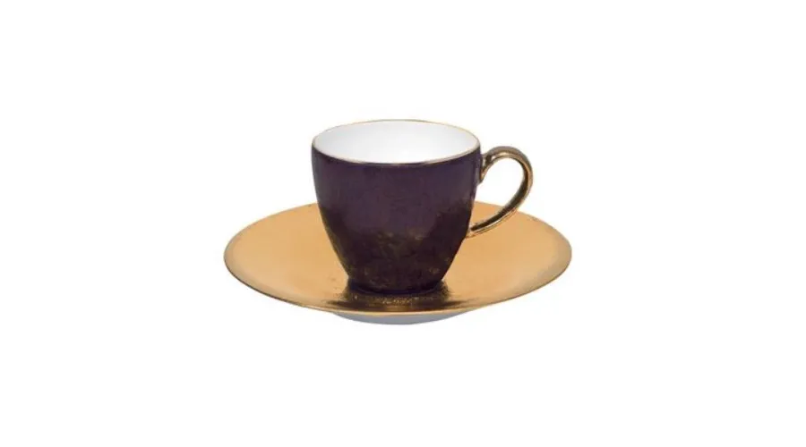 obrazek 1 Niezwykła porcelanowa filiżanka ze spodkiem do kawy Golden Velvet