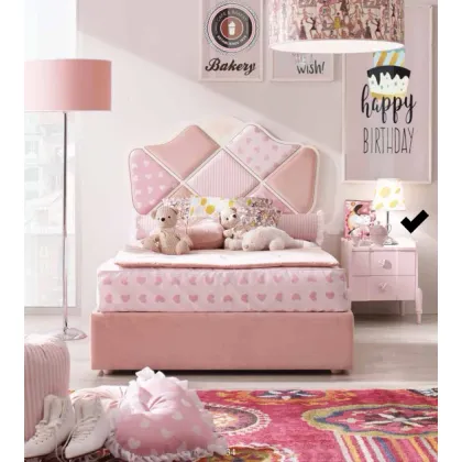 Zdjęcie Różowy stolik nocny do pokoju dziewczynki - Ferretti e Ferretti