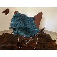 Picture Turquoise Gotland sheepskin rug