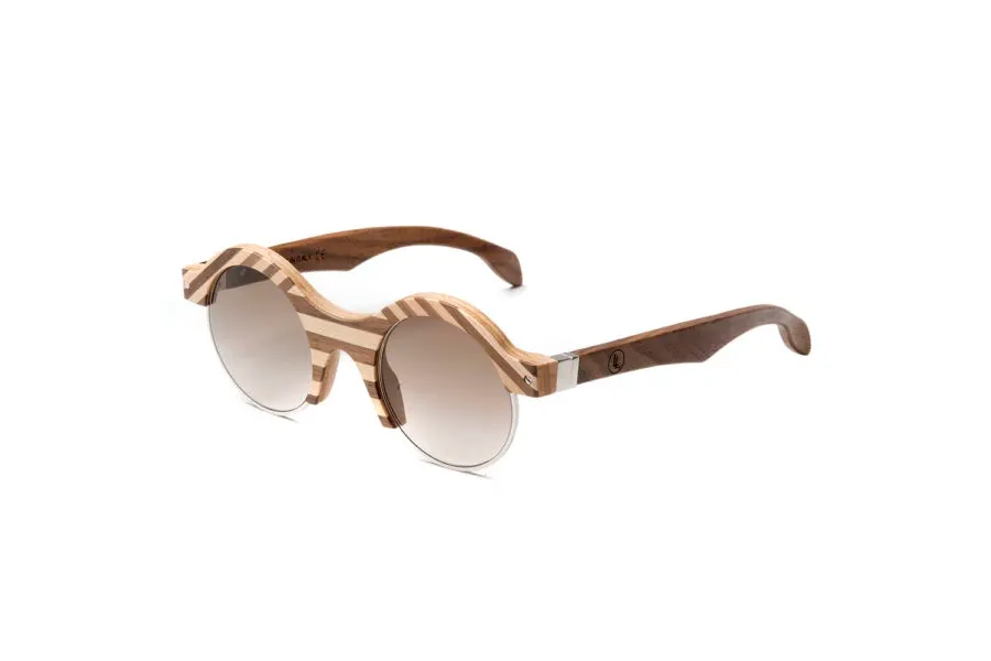 obrazek 2 Okrągłe okulary w drewnianej oprawie - Legno Light