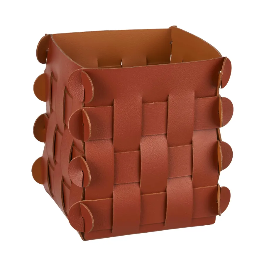 obrazek 1 Burgundowy stylowy koszyk Shlesser 13x13xH17 cm