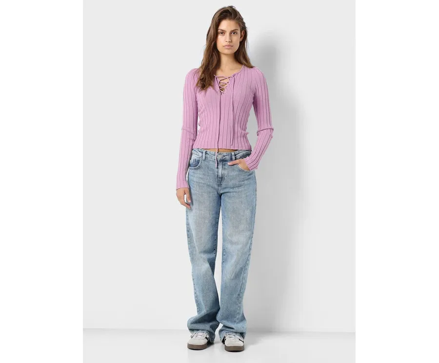 obrazek 1 Noisy May Bluzka Freya 27028880 Różowy Slim Fit