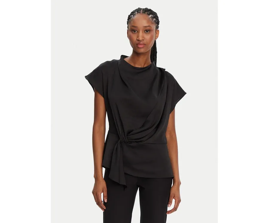 obrazek 1 Bruuns Bazaar Bluzka Acacia BBW4427 Czarny Regular Fit