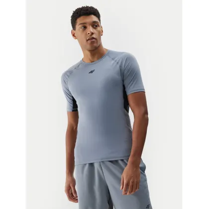Zdjęcie 4F Koszulka techniczna 4FWSS24TFTSM700 Szary Slim Fit