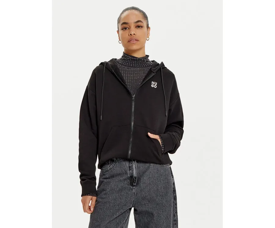 obrazek 1 Hugo Bluza Dalfine 50535240 Czarny Regular Fit HUGO