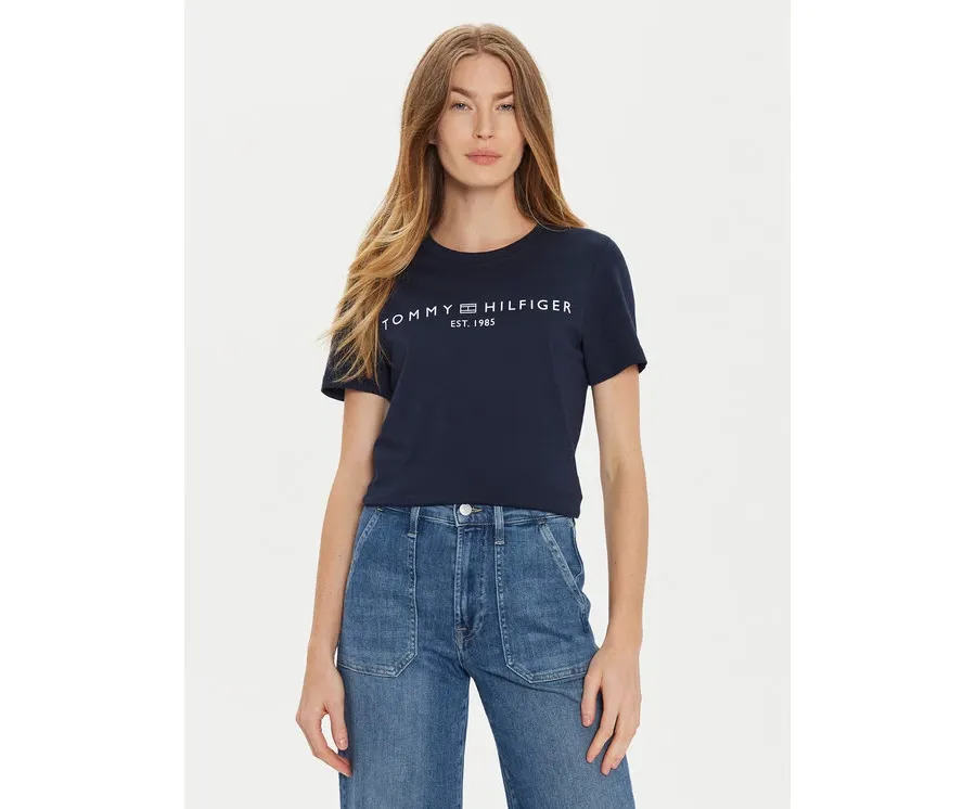 obrazek 1 Tommy Hilfiger T-Shirt WW0WW40276 Granatowy Regular Fit