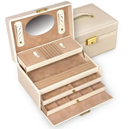 Zdjęcie Elegancki pojemnik na biżuterię z dwiema podzielnymi szufladami - Sacher