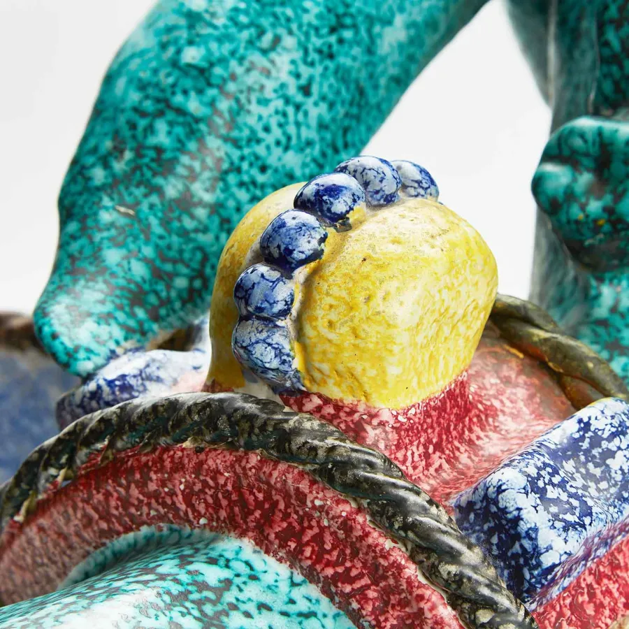 obrazek 5 Duży ceramiczny osioł z koszyczkami na jajka