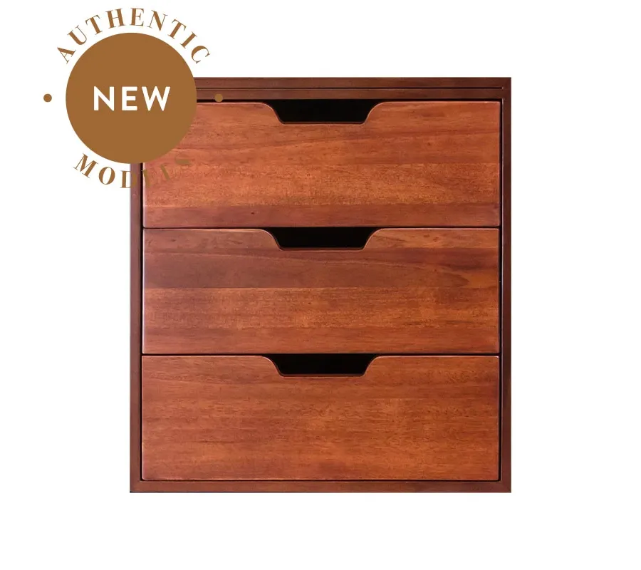 obrazek 1 Drewniany kontenerek z 3 szufladami do stylowych gabinetów - Authentic Models